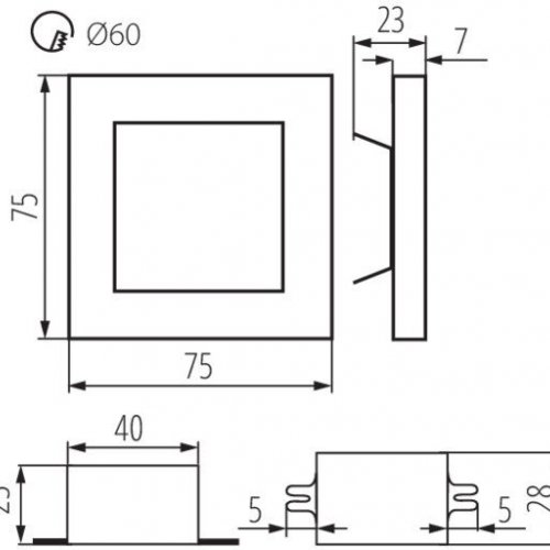 Подсветка лестницы Kanlux APUS LED AC B-WW 26537 Подсветка лестницы Kanlux APUS LED AC B-WW 26537