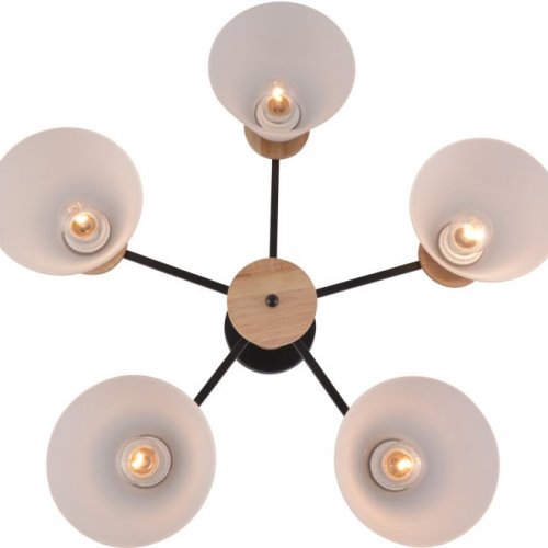 Потолочная люстра  01625-0.3-05 BK+WOOD