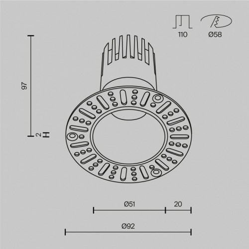 Точечный светильник Maytoni Dip DL120-10W-3K-TRS-B