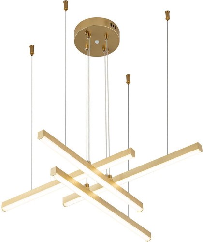 Подвесной светодиодный светильник Indigo Paralleli 14017/4P Gold V000086L