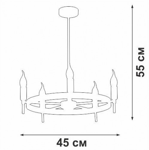 Потолочная люстра Vitaluce V3001-1/5PL Потолочная люстра Vitaluce V3001-1/5PL