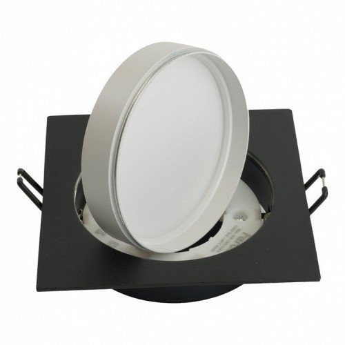 Светильник встраиваемый Feron DL506 потолочный GX53 черный + белый квадрат 51360