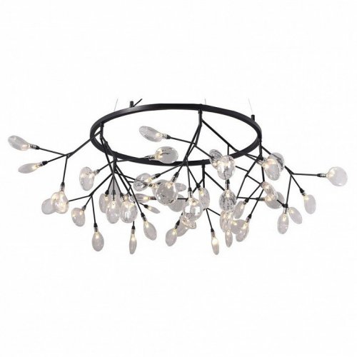 Подвесная светодиодная люстра Crystal Lux Evita SP45 D BLack/Transparent Подвесная светодиодная люстра Crystal Lux Evita SP45 D BLack/Transparent