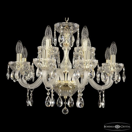 Подвесная люстра Bohemia Ivele Crystal 5417 5417/8+4/195 G Clear/M-1G