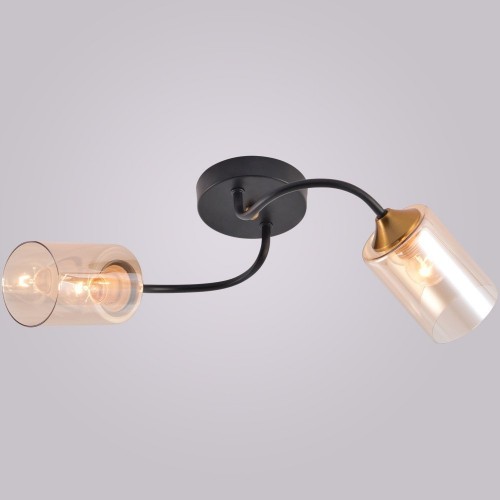 Потолочная люстра Reluce 01608-0.3-02 BK+BRASS Потолочная люстра Reluce 01608-0.3-02 BK+BRASS