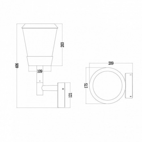 Настенный фонарь уличный Maytoni Faro O039WL-01B