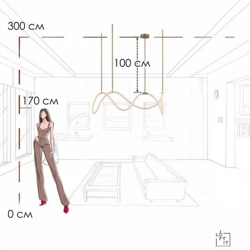 Потолочная люстра Loft IT Thread 10388P/C Brass Потолочная люстра Loft IT Thread 10388P/C Brass