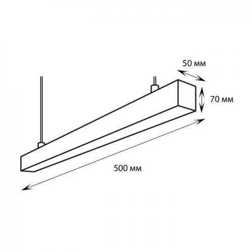 Линейный светодиодный светильник Uniel ULO-K10D 22W/4000K/L50 IP65 Black UL-00012020