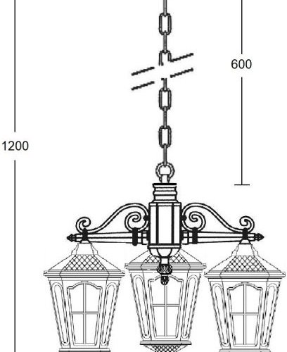 Уличный светильник подвесной Oasis Light ALBORG 79770/3 02 Bl