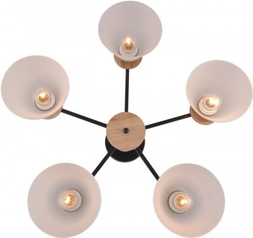 Потолочная люстра Reluce 01625-0.3-05 BK+WOOD
