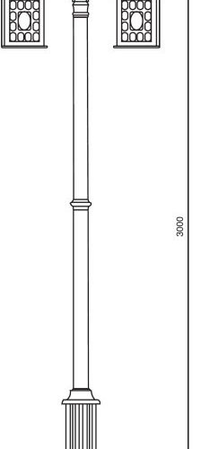 Наземный фонарь Oasis Light LONDON L 64810LA/A2/09 DOWN Bl