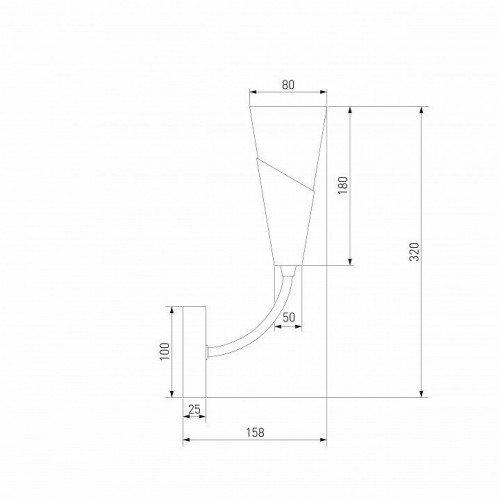 Бра Eurosvet Rhyton 60167/1 никель Бра Eurosvet Rhyton 60167/1 никель