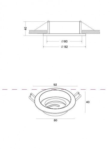 Встраиваемый светильник Maytoni Akron DL025-2-01B