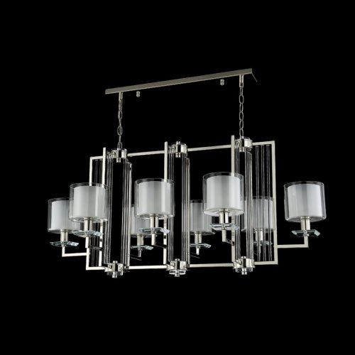 Подвесная люстра Crystal Lux Nicolas SP8 L1000 Nickel/White