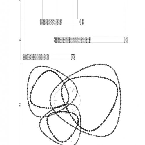 Подвесная люстра Veronique LE3030/850-3F GD