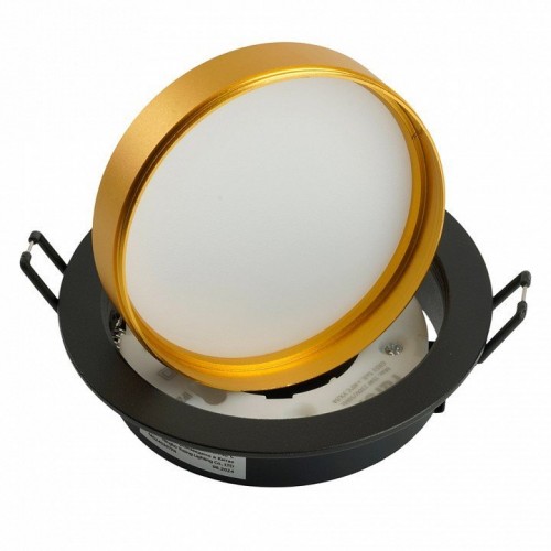 Светильник встраиваемый Feron DL507 потолочный GX53 черный + золото круг 51356