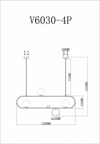 Подвесная люстра Moderli Miya V6030-4P
