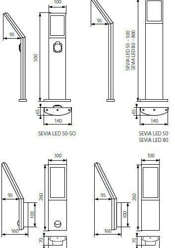 Светильник ландшафтный Kanlux SEVIA LED 50 23552