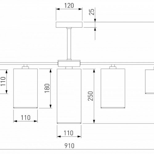 Потолочная люстра Eurosvet Pastel 60151/7 хром