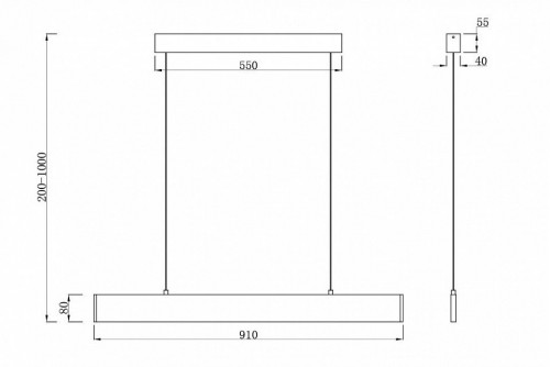 Подвесной светодиодный светильник Maytoni Step P010PL-L23W