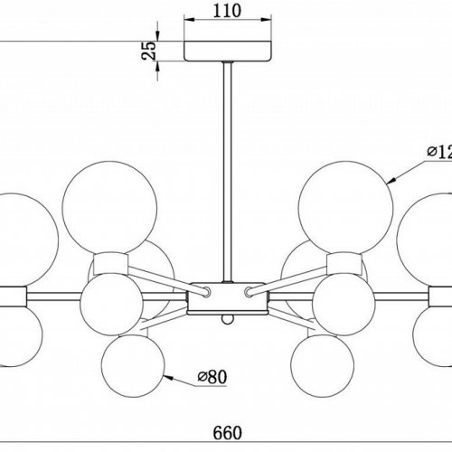 Потолочная люстра Bony FR5394CL-12BS