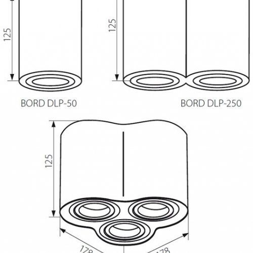 Точечные светильники Kanlux BORD DLP-250-B 22555