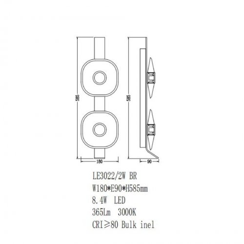 Бра Illusion LE3022/2W CH
