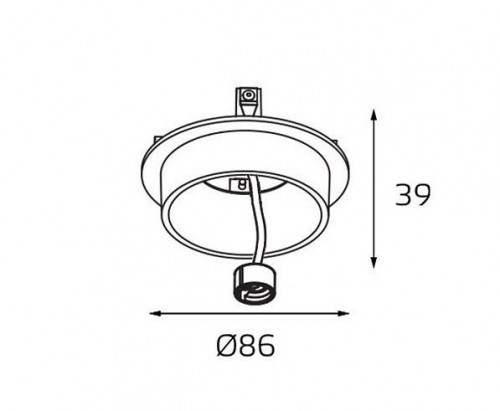 Точечный светильник Italline SKY white + SKY R gold