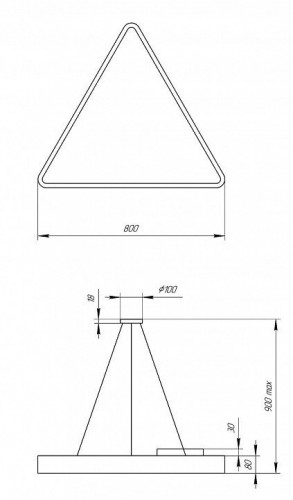 Подвесной светодиодный светильник Geometria ЭРА Delta SPO-152-B-40K-048 48Вт 4000К черный Б0050577