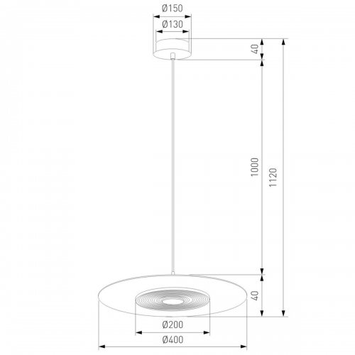 Подвесной светодиодный светильник Eurosvet Kontur 40030/1 LED черный Подвесной светодиодный светильник Eurosvet Kontur 40030/1 LED черный