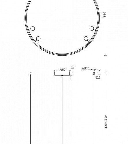 Подвесная светодиодная люстра Maytoni Satellite MOD102PL-L42B