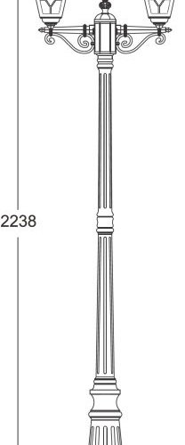 Наземный фонарь Oasis Light FARO lead GLASS 91109A lgG Bl