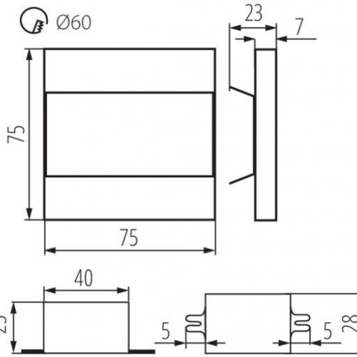 Подсветка лестницы Kanlux TERRA LED AC-CW 23807 Подсветка лестницы Kanlux TERRA LED AC-CW 23807