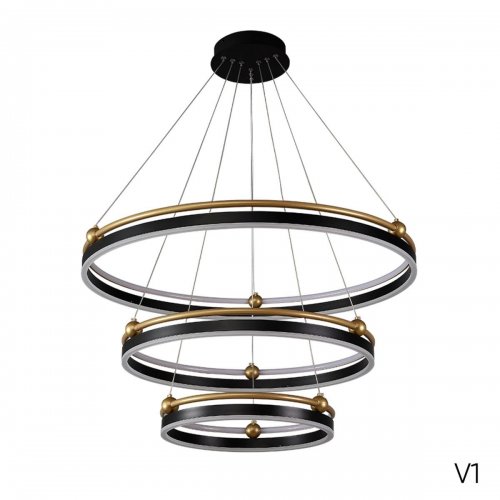 Подвесная светодиодная люстра Crystal Lux FERNANDO SP158W LED BLACK/GOLD Подвесная светодиодная люстра Crystal Lux FERNANDO SP158W LED BLACK/GOLD