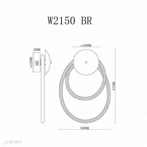 Настенный светильник iLedex Cross W2150 BR Настенный светильник iLedex Cross W2150 BR