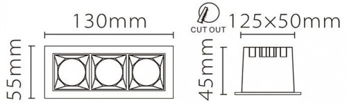 Встраиваемый светильник Fiberli XL003 12130305