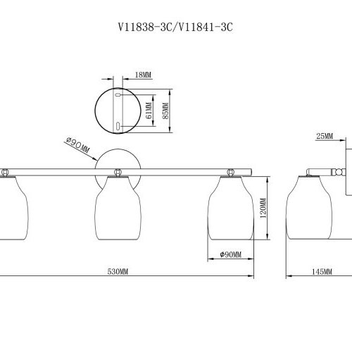 Спот Adalina V11841-3C Спот Adalina V11841-3C