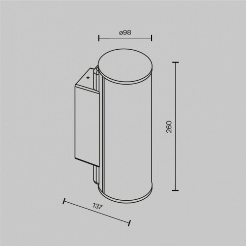 Настенный светильник уличный Maytoni Rock O434WL-L12GF3K