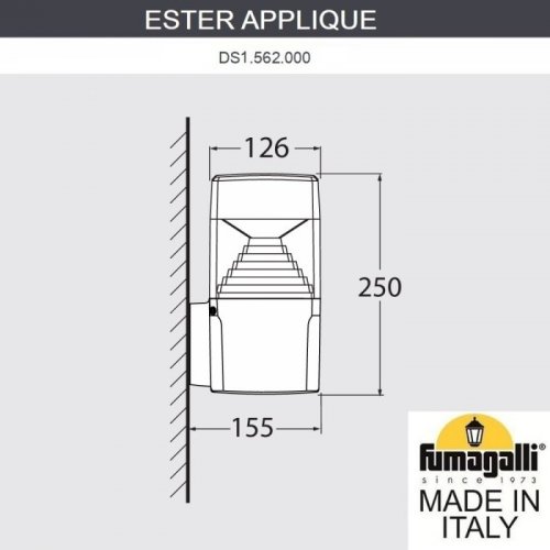 Настенный светильник уличный Fumagalli Ester DS1.562.000.LXD1L