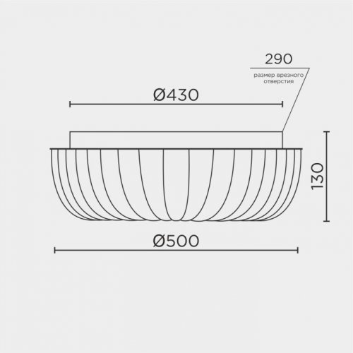 Потолочный светильник  L1115-500 GD