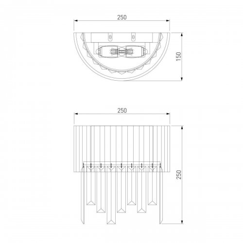 Настенный светильник Eurosvet Amantea 10122/2 хром/прозрачный хрусталь Strotskis Настенный светильник Eurosvet Amantea 10122/2 хром/прозрачный хрусталь Strotskis