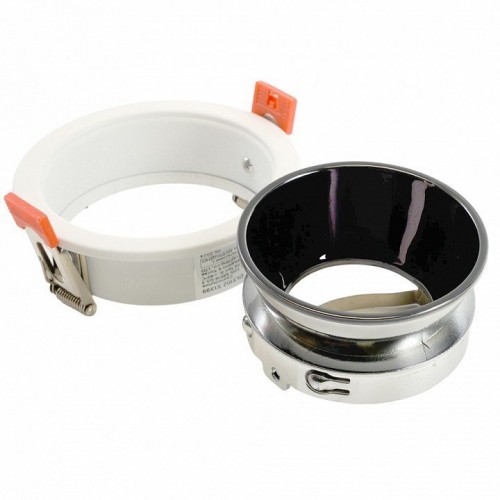 Светильник встраиваемый Feron DL3102 потолочный MR16 G5.3 белый + черный хром 51399