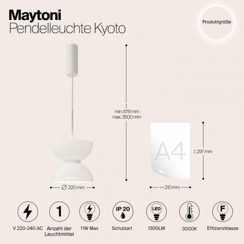 Подвесной светильник Maytoni Kyoto MOD178PL-L11W3K