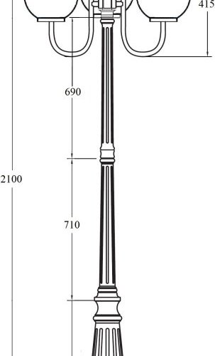 Наземный фонарь Oasis Light GLOBO S 88209SB/10 Bl