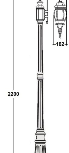 Наземный фонарь AMERICA S 83409S 10 down Gb