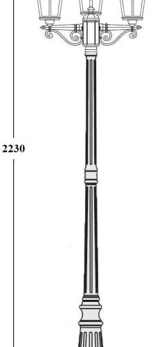 Наземный фонарь Oasis Light PORTO 86109B/02 R