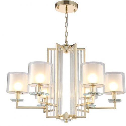 Подвесная люстра Crystal Lux Nicolas SP-PL6 Gold/White Подвесная люстра Crystal Lux Nicolas SP-PL6 Gold/White