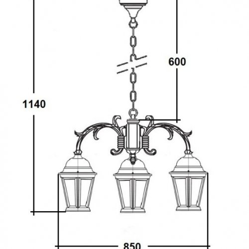 Уличный светильник подвесной ASTORIA 2 91470/3/16 Gw