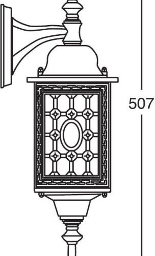 Настенный фонарь Oasis Light уличный LONDON S 64802S cover Bl