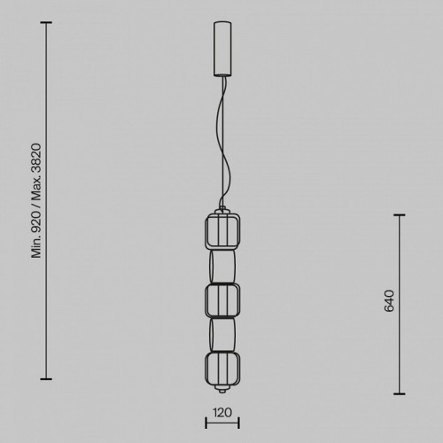 Подвесной светильник Maytoni Ritmo MOD381PL-L30CH3K Подвесной светильник Maytoni Ritmo MOD381PL-L30CH3K